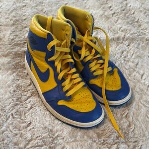 Nike Athletic Shoes - Blue and Yellow